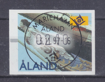 Åland 1997 ATM lipuke loistoleimalla.