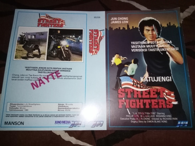 VHS kansipaperi Katujengi -  American Street fighters