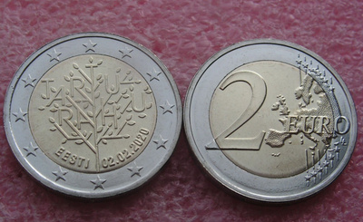 Viro 2 € 2020 Tarton rauha 100 vuotta