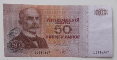 50 mk 1977 Suomi, Ståhlberg, L sarja