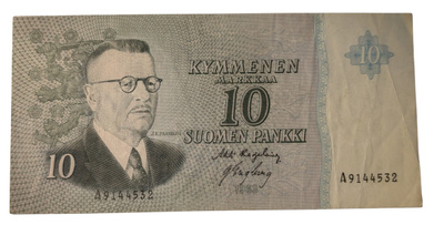 10 Markkaa 1963 ilman Litt A9144532