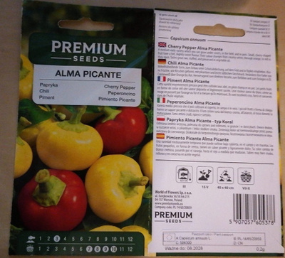 Kirsikkapaprika 'Alma Picante' - siemenet #