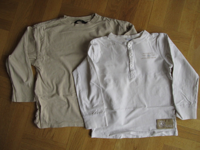 Kappahl valk paita 122/128 + H&M beige paita 128
