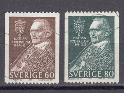 Ruotsi 1966 Fa 572A, 573  Nathan Söderblom
