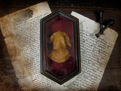 1800-luvun vahakuva – Shakespeare arkussa