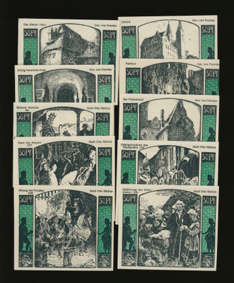 Saksa Notgeld 10 x 50 Pfg, Quedlinburd 1922