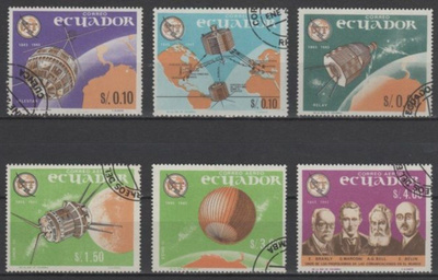 (S0192) ECUADOR 1966 (ITU Centenary). Mi ## 1190-1195. Used