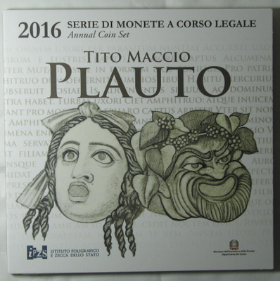 2016 ITALIA BU setti 1c-2 euro+ 2 euro juhlaraha Pluto