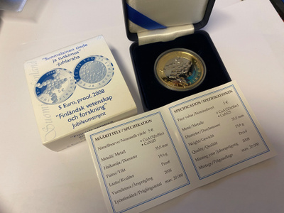 Suomalainen Tiede ja Tutkimus 5 Eur 2008 Proof