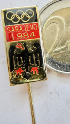 VANHA Merkki Olympia 1984 Sarajevo Saksa NOC