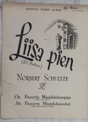 Liisa pien (Lili Marleen), Fazer N:o 2625