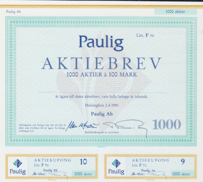OKK 1991 Paulig Oy spec, Helsinki