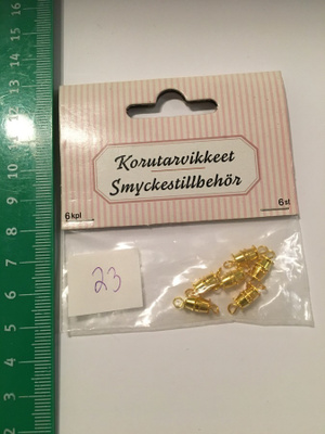 23. kierrelukko 6 kpl kulta = 1 e pussillinen