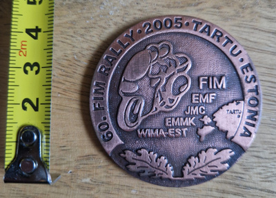Moottoripyörä 60. Fin Rally Tartu Estonia 2005 mitali