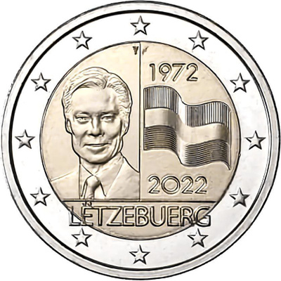 ** LUXEMBURG 2€ 2022 Lippu 50 vuotta pillerissä **