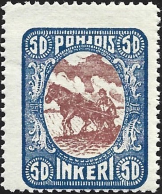 1920 Pohjois-Inkeri 50 p ** LaPe P-I 10 postituore