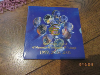 Suomen eurot triplarahasarja 1999,2000,2001.