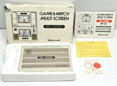 Nintendo Game & Watch Multi Screen Oil Panic LCD peli