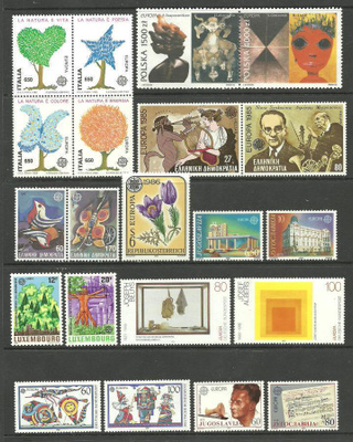EUROPA CEPT 10 sarjaa eri maista 1980-90-l **