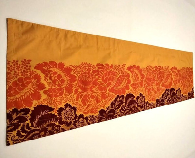 Vintage Marimekko Ananas syksyn väreissä - kappaverho