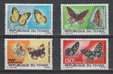 (S0190) CHAD, 1967 (Butterflies). Mi ## 174-177. MNH**
