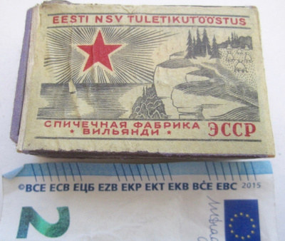 VANHA Tulitikku Aski CCCP Viro Eesti 1940 Viljandi