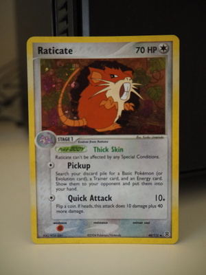 Pokemon kortti Raticate EX FireRed & Leafgreen reverse