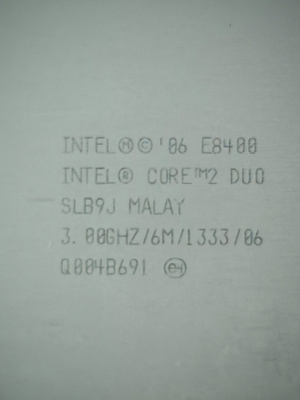 Intel Core 2 Duo E8400