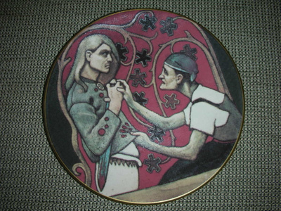 Arabia kalevala keräilylautanen Velisurmaaja