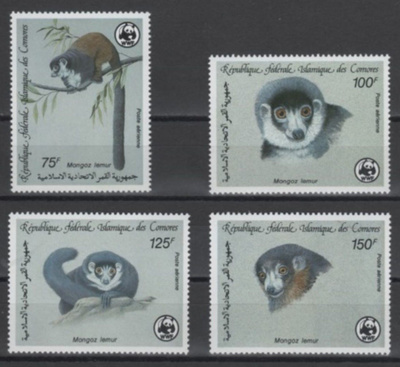 (S0085) COMOROS, 1987 (WWF. Mongoose Lemur). MNH**