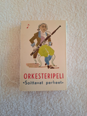 ORKESTERIPELI "SOITTAVAT PERHEET" Korttipakka vintage