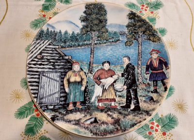 Lappi-lautanen 30 cm Arabia A. Alariesto (1984)