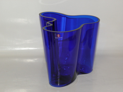 Iittala AALTO maljakko koboltinsininen signeerattu+numeroitu