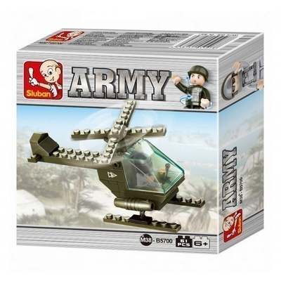 Sluban Army M38-B5700 Helikopteri, 51 palikkaa, 1hahmo UUSI