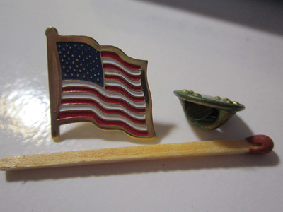 USA lippu pinssi