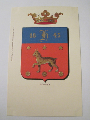 VANHA Postikortti Heinola Vaakuna HUIPPUKUNTO ennen-1905