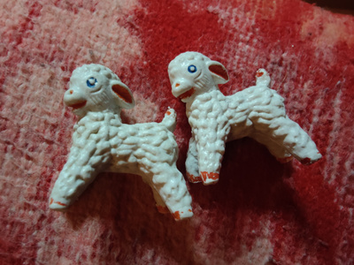 Vintage lammas-figuurit