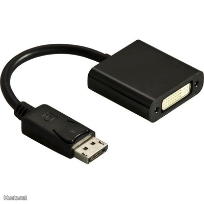 Deltaco DisplayPort uros - DVI-I naaras, 0.2m, musta *UUSI*