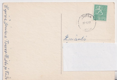Joutsa - leima 20.12.1961