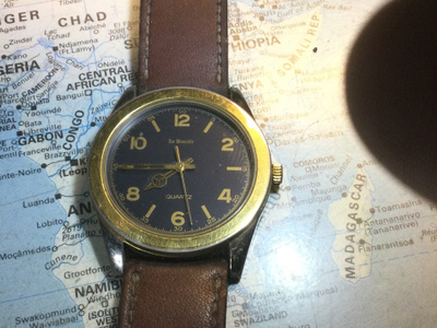 La Bastille 40mm kello 2cm nahkaranneke
