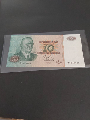 Pakka sileä 10mk seteli 1980