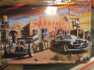 Peltikyltti Pin-Up, chopper, hot rod, kustom