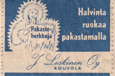 Kouvola. J. Leskinen Oy Pakasteherkkuja    s18
