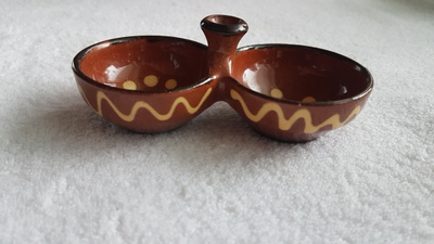 Keraaminen suola ja pippuri kippo vintage