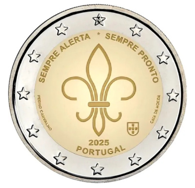 ** PORTUGALI 2€ 2025 Partioliike pillerissä **
