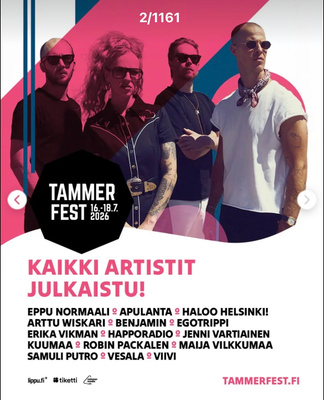 Tammerfest 3 päivän lippu edullisesti