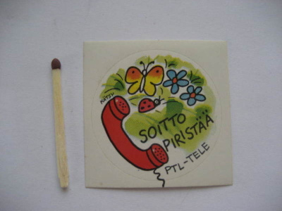 SOITTO PIRISTÄÄ PTL-TELE KÄTSY VANHA TARRA