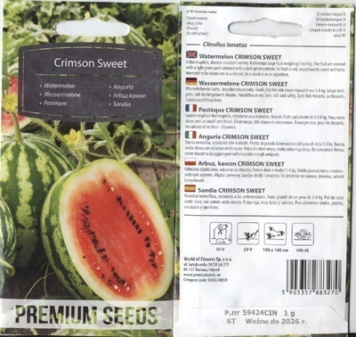 Vesimeloni "Crimson Sweet" - siemenet #