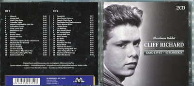 CLIFF RICHARD . 2 CD-LEVYÄ . MAAILMAN TÄHDET 40 SUOSIKKIA