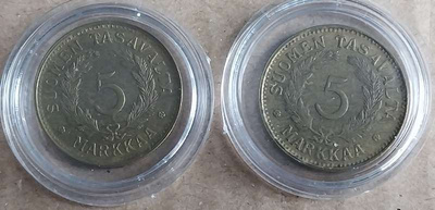5 mk 5 markkaa 1949 - 2 kpl
